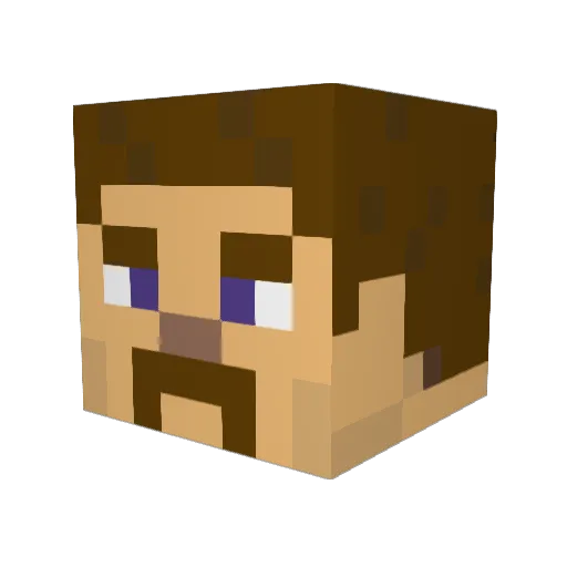 _JeromeHD Minecraft avatar head, 3D render
