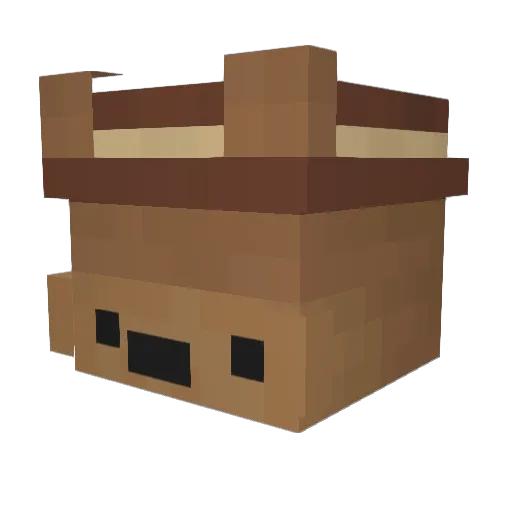 _Jjun Minecraft avatar head, 3D render