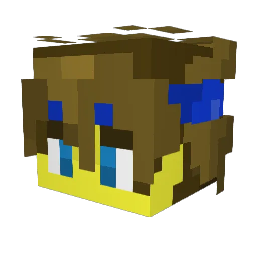 _Jmack_ Minecraft avatar head, 3D render