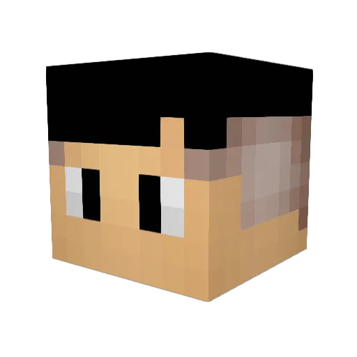 _JohnCraft Minecraft avatar head, 3D render