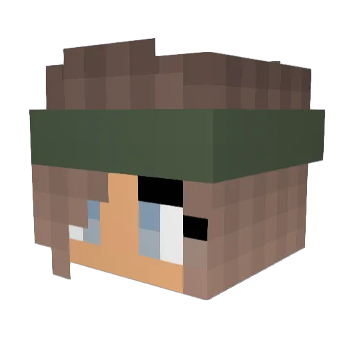 _Jomama Minecraft avatar head, 3D render