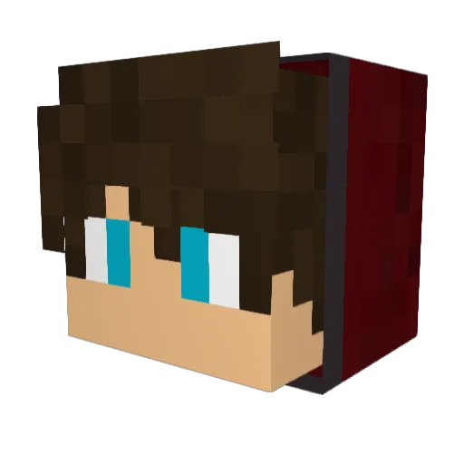 _JonSnow Minecraft avatar head, 3D render