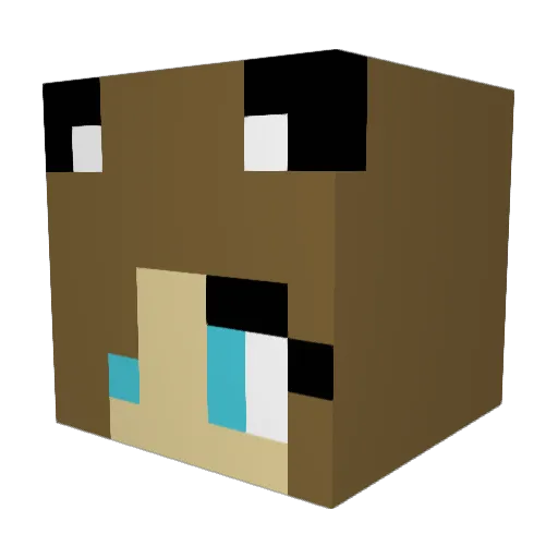 _JoyBremer_ Minecraft avatar head, 3D render