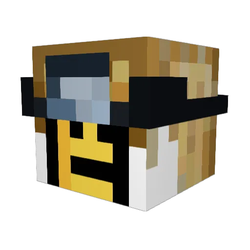 _Juanito Minecraft avatar head, 3D render