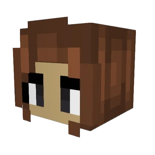 _Julie24 Minecraft avatar head, 3D render