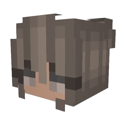 _July Minecraft avatar head, 3D render