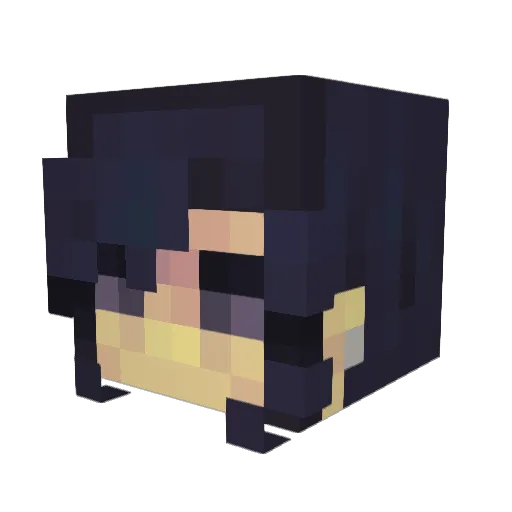 _Jus3_ Minecraft avatar head, 3D render