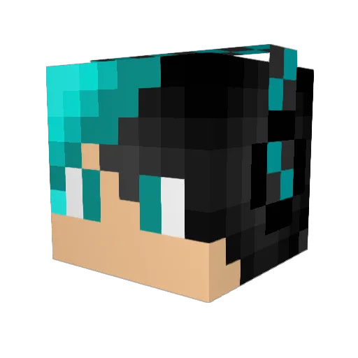 _JustJonny_ Minecraft avatar head, 3D render