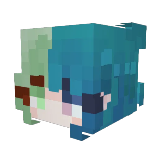 _JustMem0ry Minecraft avatar head, 3D render