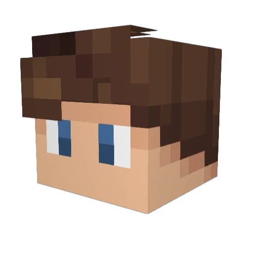 _Just_Tom Minecraft avatar head, 3D render