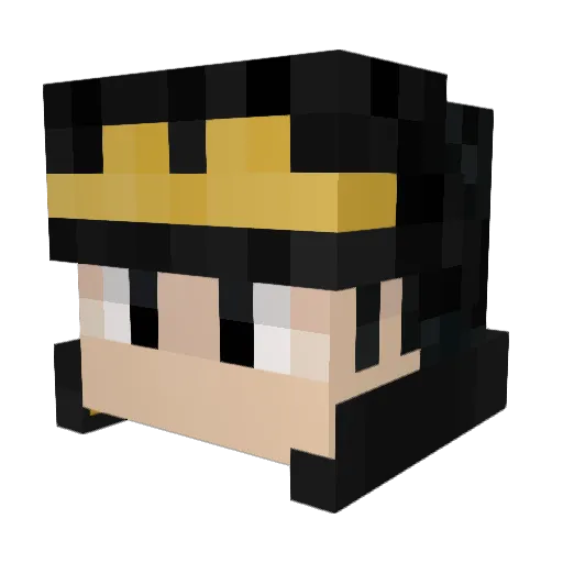 _Justforkix_ Minecraft avatar head, 3D render