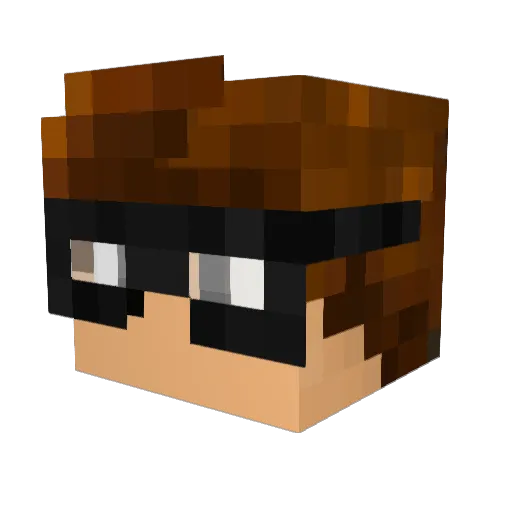 _Justikk Minecraft avatar head, 3D render