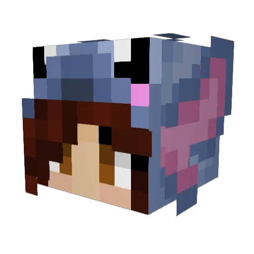 _Justrose_ Minecraft avatar head, 3D render