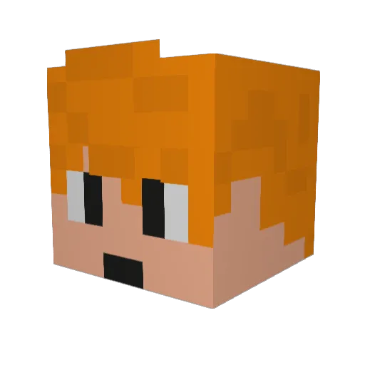 _Juu__ Minecraft avatar head, 3D render