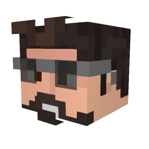 _Juwar_ Minecraft avatar head, 3D render
