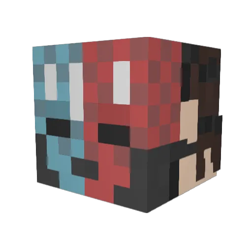 _Jvnk_ Minecraft avatar head, 3D render