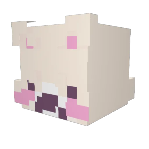 _K01 Minecraft avatar head, 3D render