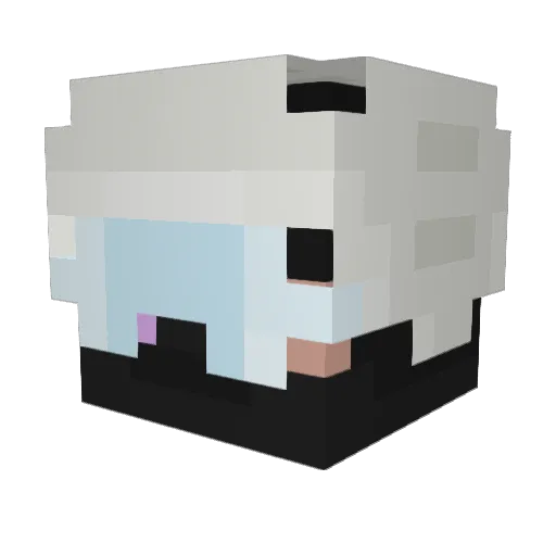 _K2l Minecraft avatar head, 3D render