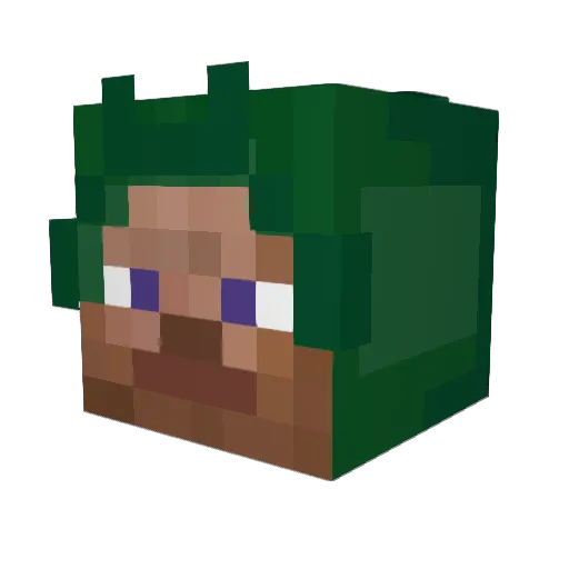 _K3y_ Minecraft avatar head, 3D render