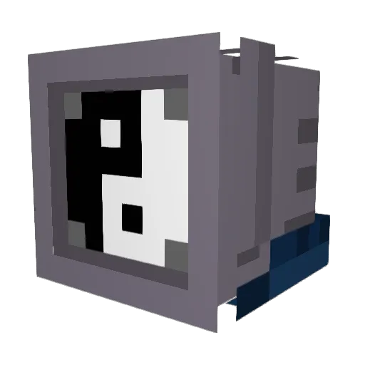 _K4RM4 Minecraft avatar head, 3D render
