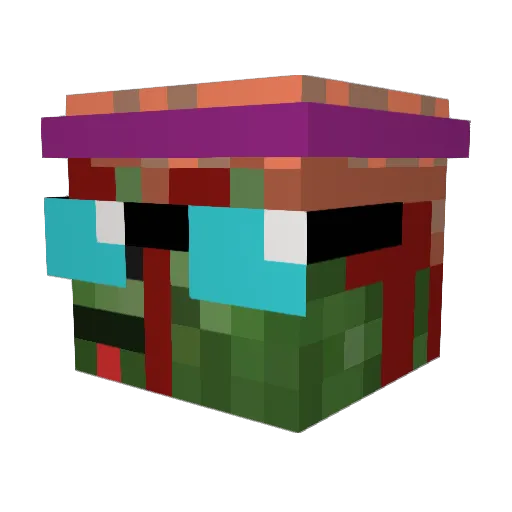 _KD_ Minecraft avatar head, 3D render