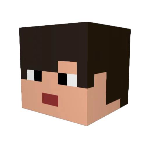 _KFabian_ Minecraft avatar head, 3D render