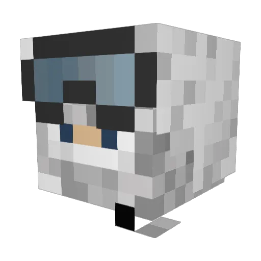 _KGB_ Minecraft avatar head, 3D render