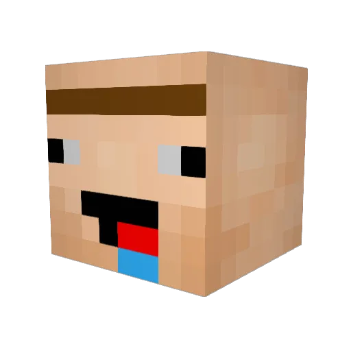 _KIFLA_ Minecraft avatar head, 3D render