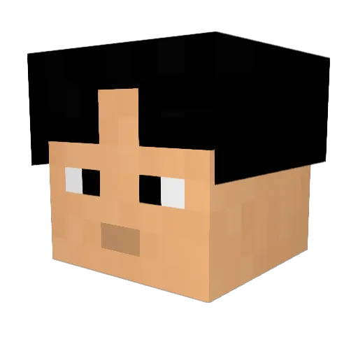 _KIM_IQ Minecraft avatar head, 3D render