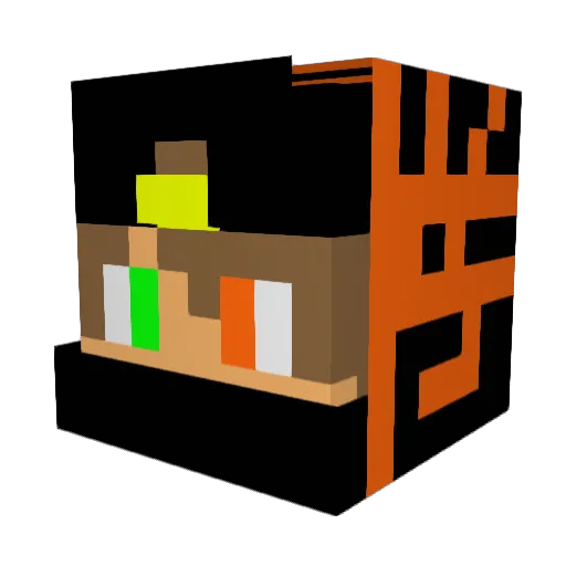 _KING_123 Minecraft avatar head, 3D render