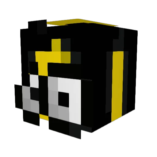 _KJAYS Minecraft avatar head, 3D render