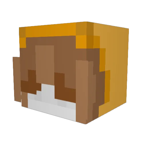 _KVee Minecraft avatar head, 3D render