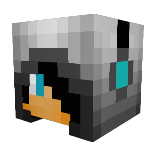 _KWAY_ Minecraft avatar head, 3D render