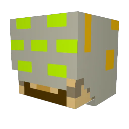 _K_YW Minecraft avatar head, 3D render