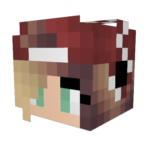 _KaTo_04 Minecraft avatar head, 3D render