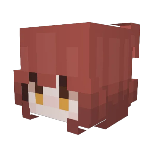 _KaWa11_ Minecraft avatar head, 3D render