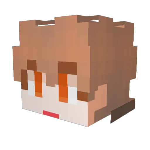 _KaYak_ Minecraft avatar head, 3D render