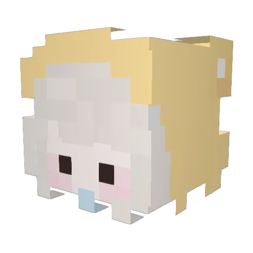 _Ka_Sen Minecraft avatar head, 3D render