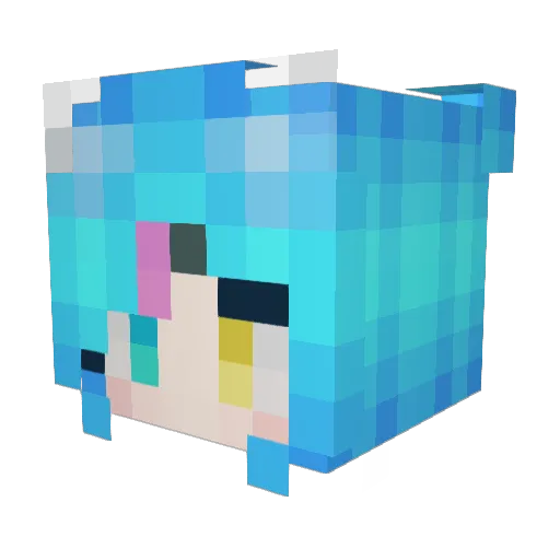 _Kabuyoha_ Minecraft avatar head, 3D render