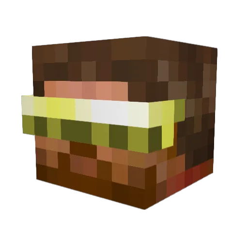 _Kachan Minecraft avatar head, 3D render