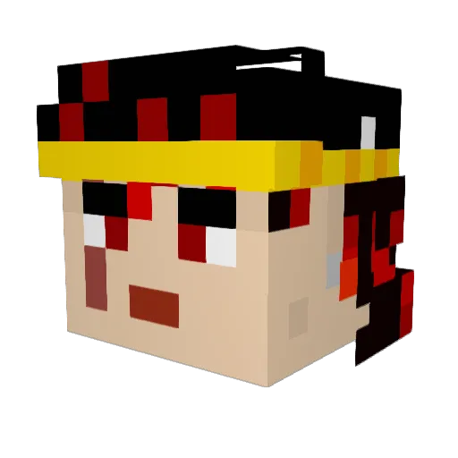 _KaiTheGamer_ Minecraft avatar head, 3D render