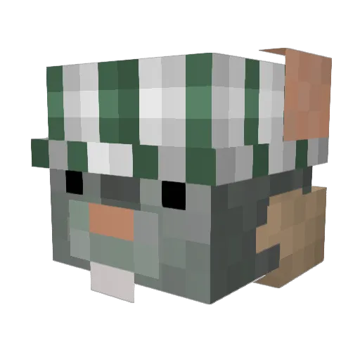 _KamiKazE_0 Minecraft avatar head, 3D render