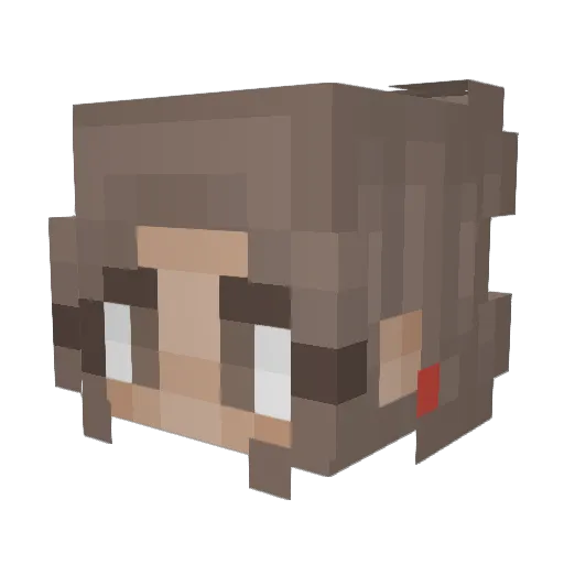 _KamiLion_ Minecraft avatar head, 3D render
