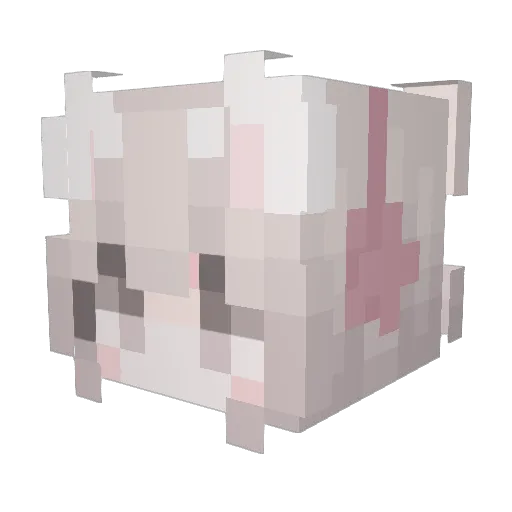 _Kana1 Minecraft avatar head, 3D render