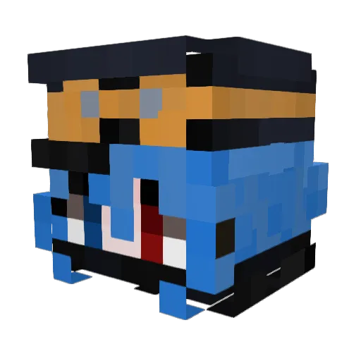 _Kaname_1 Minecraft avatar head, 3D render