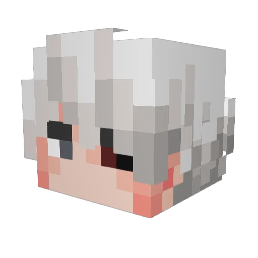 _Kaneki_Ken_ Minecraft avatar head, 3D render