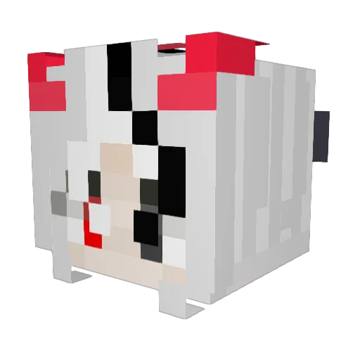 _KanesiroAsuka_ Minecraft avatar head, 3D render