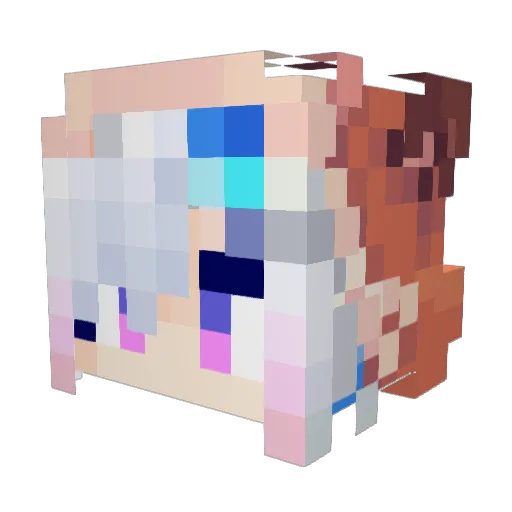 _Kanyata_ Minecraft avatar head, 3D render