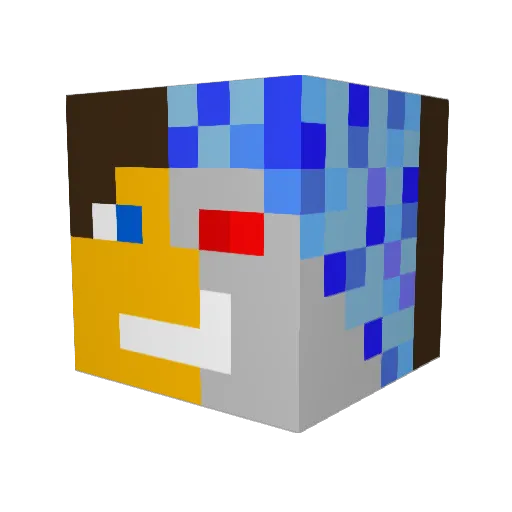 _Kardes_ Minecraft avatar head, 3D render