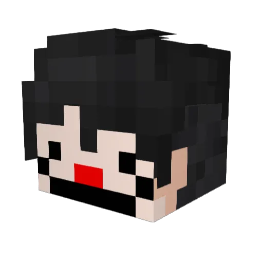 _Kartoff Minecraft avatar head, 3D render